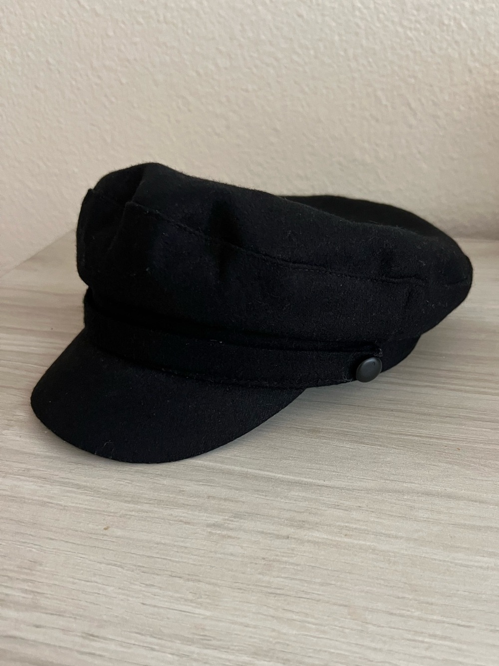 Zara Black Fisherman's Cap with Button Trim Grunge